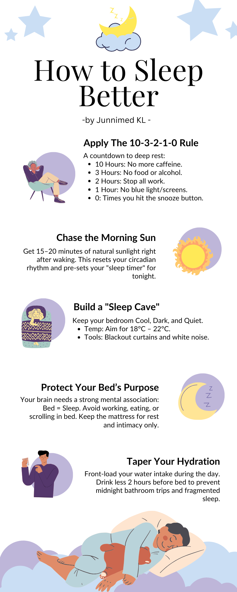 5 ways to Get Better Sleep Infographic